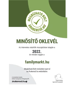 Megbízható bolt minősítést kaptunk