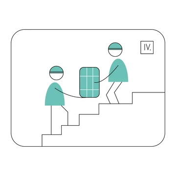 Emeletre, rendeltetési helyre szállítás