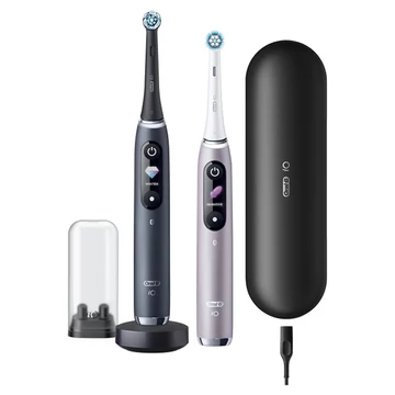 Oral-B iO Series 9 2 db-os fekete és rózsaszín elektromos fogkefe szett