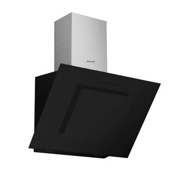 Davoline Feel 90 cm-es falra szerelhető döntött páraelszívó fekete színben