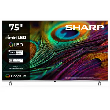 SHARP 75JP7265E 189cm-es 4K Ultra HD QLED MiniLED Google TV Harman Kardon hangszórókkal
