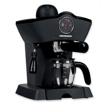 HEINNER HEM-200BK 2 személyes Karos eszpresszó kávéfőző, víztartály: 250ml, 3.5 bar, 800W, Fekete