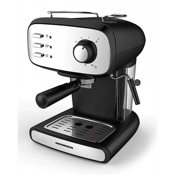 HEINNER HEM-1100BKX 2 személyes Karos eszpresszó kávéfőző, 15 bar, víztartály:1.2L, 850W, Fekete