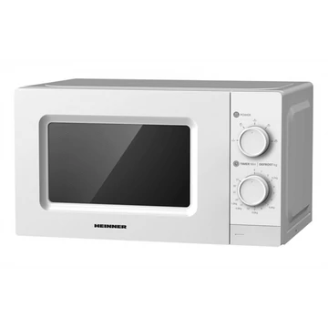 HEINNER HMW-MD20MWH Mikrohullámú sütő, 20L, olvasztás funkció, 700W, Fehér