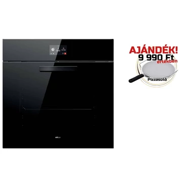 ELICA VIRTUS MULTI 60 TFT PYRO BL beépíthető sütő + Ajándék Pizzaszett