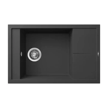 ELLECI- Mosogatótálca Unico 305 78x50 Granitek egymedence + csepptálca G40 Nero