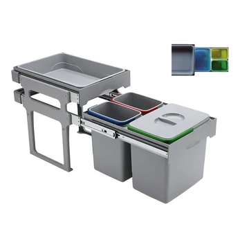 EKOTECH - Beépíthető hulladékgyűjtő TANK 40 - 1x16 liter+2x8 liter