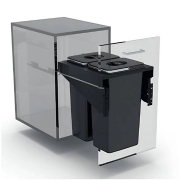 EKOTECH - Beépíthető hulladékgyűjtő FRONT 45 - 2x26 liter