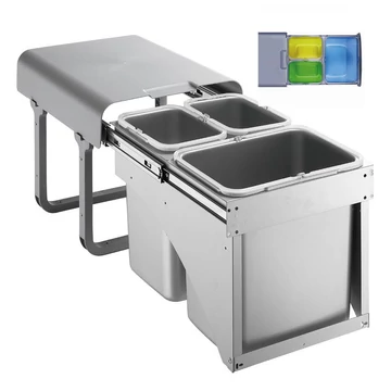 EKOTECH - Beépíthető hulladékgyűjtő EKKO FRONT 40 - 1x16 liter+2x8 liter