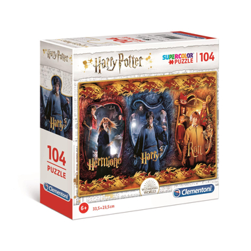 97638-Clementoni 104 db-os SuperColor puzzle négyzet alakú dobozban - Harry Potter