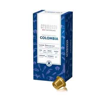 Cremesso Colombia kávékapszula 100% arabica kávéból, közepes pörköléssel, 3/5 intenzitás