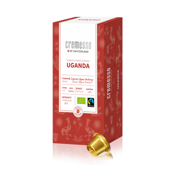 Cremesso Uganda kávékapszula 16 db-os kiszerelésben 100% Arabica Édesgyökér,kakukkfű, szeder ízvilággal