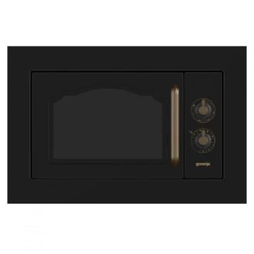 Gorenje BM235CLB 23 literes 800 W-os beépíthető mikrohullámú sütő fekete rusztikus színben 3 év garanciával
