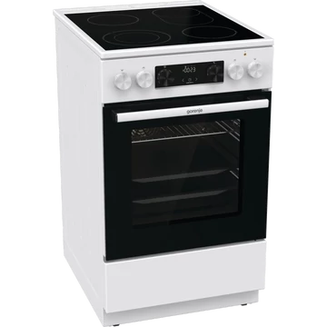 Gorenje GECS5C70WA kerámialapos villanytűzhely 3 év garanciával, teleszkópos sütősinnel, gőzfunkcióval