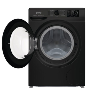 Gorenje WNEI84AS/B fekete színű elöltöltős mosógép 8 kg ruhatöltet 1400 fordulatos centrifuga inverter motor