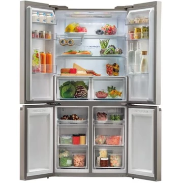 Haier HCR5919ENMM négyajtós hűtőszekrény, 643 liter, New Platinum Inox