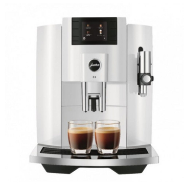 Jura E8 White automata kávéfőző fehér színben 17 különféle kávéital elkészítéséhaz