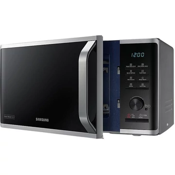 Samsung MG23K3575AS/EO 23 literes szürke színű mikrohullámú sütő kerámia bevonattal Heat Wave grillrendszerrel