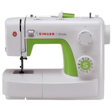 Singer 3229 SIMPLE varrógép 29 öltésminta, Kiemelten gyors varrási sebesség, akár 750 öltés percenként, Könnyű mintakiválasztás, Állítható öltéshosszúság és öltésszélesség, 4 lépésés automata gomblyukvarrás, Könnyített befűzés, Extra magas talpemelés, Lep