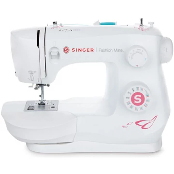 Singer 3333 FASHIONMATE varrógép 23 öltésminta, Állítható öltéshosszúság, 4 lépésés automata gomblyukvarrás, Automatikus tűbefűzés, Egyszerűsített orsóbehelyezés, Lepattintható varrótalpak, Visszavarró funkció, Szabadkar, Tartozékcsomag, Extra magas talpe