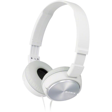 Sony MDR-ZX310W kompakt kialakítású fehér színű, összecsukható vezetékes fejhallgató