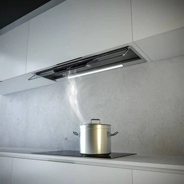 Sirius SLTC-919 TW WING felső szekrénybe építhető páraelszívó érintős vezérléssel, légszállítás  900/715 m3/h