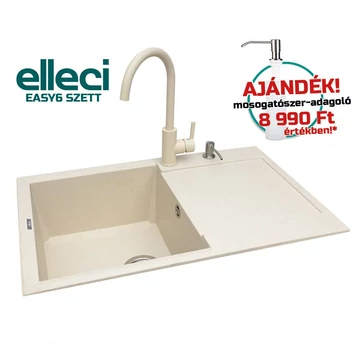 ELLECI EASY 300 G62 Bianco Antico mosogatótálca + Caddy C01 csaptelep
