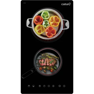 CATA TD-3002 BK/B beépíthető domino főzőlap 2 High Light főzőzónával érintő vezérléssel