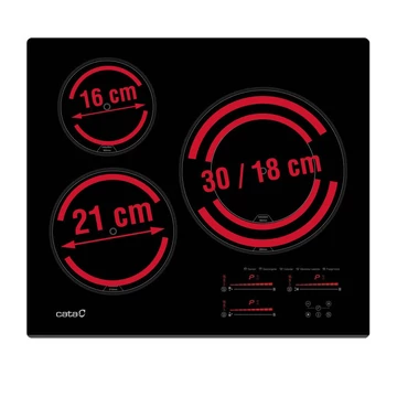 CATA INSB-6028 BK fekete HOB2HOOD beépíthető indukciós főzőlap 3 főzési funkcióval