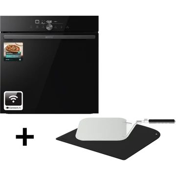 Gorenje GO66E Pizza beépíthető sütő gőzfunkcióval, pirolitikus öntisztítással, teleszkópos sütősinnel