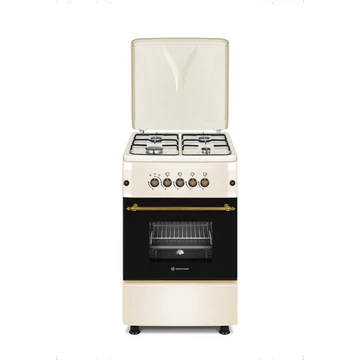 Novacook F5S40G2 Retro bézs színű gáztűzhely gázgrillel