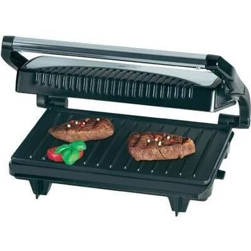 Clatronic MG 3519 fekete-inox 700W mini kotaktgrill, grillezési felület: 23 x 14,5 cm