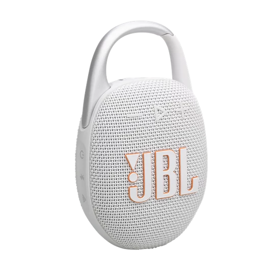 JBL Clip 5 WHT fehér hordozható Bluetooth hangszóró