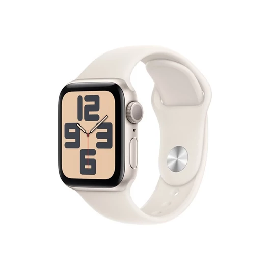 Apple Watch SE2 v3 GPS (40mm) csillagfény alumínium tok, csillagfény sportszíj (S / M) okosóra