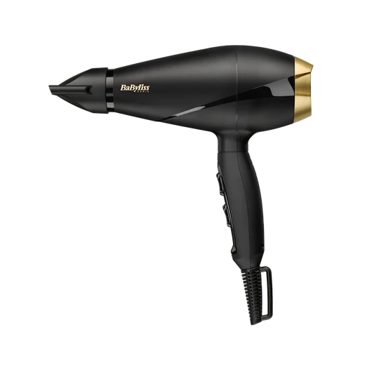 BaByliss 6704E Power Pro hajszárító, AC motor, 2000W, fekete-arany