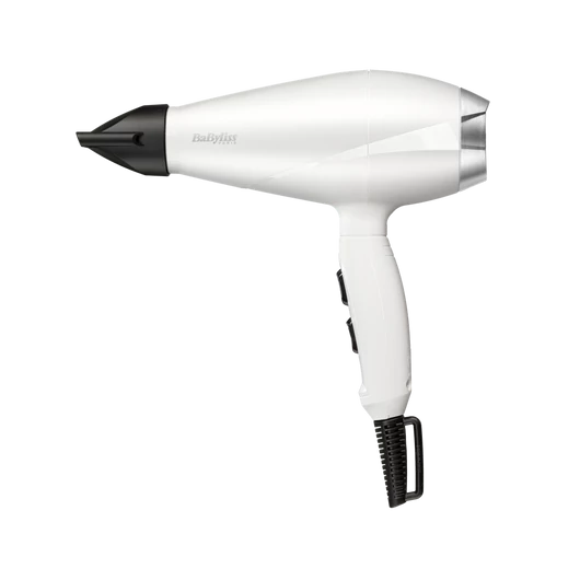 BaByliss 6704WE Power Pro hajszárító, AC motor, 2000W, fehér-ezüst