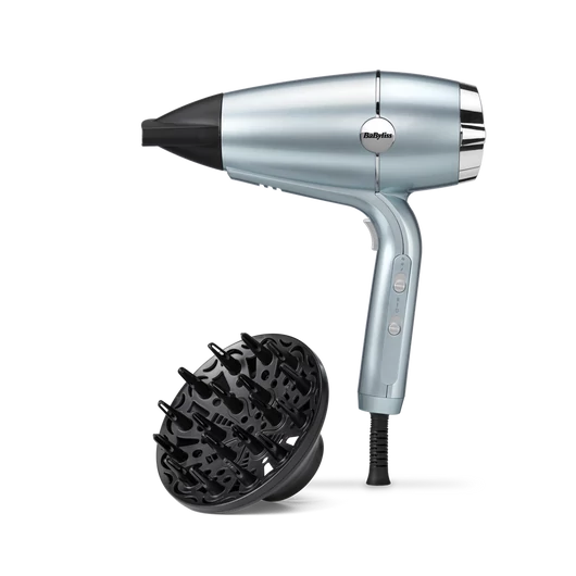 BaByliss D773DE Hydro-Fusion plazmaionos hajszárító HTDC motorral,  2100W, fémes