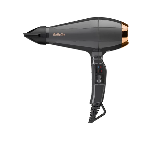 BaByliss 6719DE Air Pro Ionos hajszárító, AC motor, 2200W, fekete-sötétarany