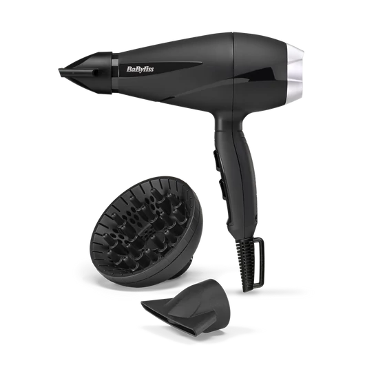 BaByliss 6710DE Style Pro Ionos hajszárító, AC motor, 2100W, fekete-ezüst