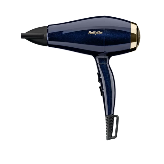 BaByliss 5911E Black Onyx hajszárító, HTDC motor, 2100W, kék-arany