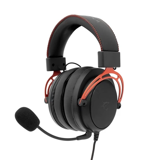 White Shark GORILLA GH-2341B / R fekete / piros gamer fejhallgató