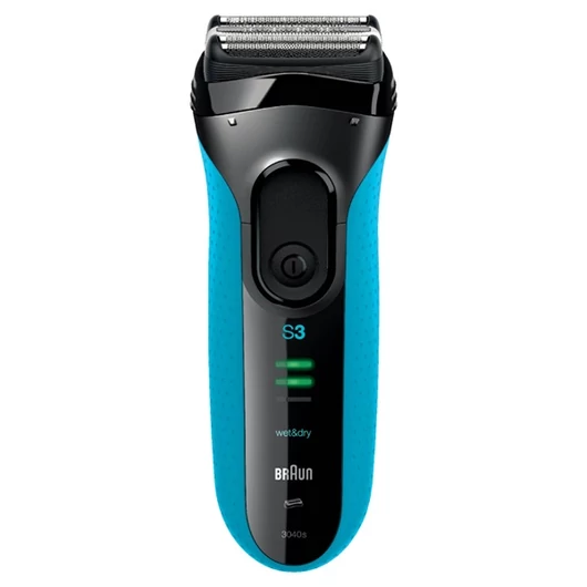 Braun 3-3040 Wet&amp;Dry kék-fekete akkumulátoros férfi borotva