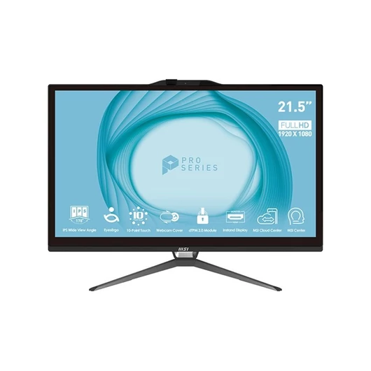 MSI Business PRO AP222T 13M-229 21,5"FHD Touch / Core i5-13400 / 8GB / 512GB / fekete All-in-One asztali számítógép