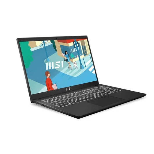 MSI Modern 15 B13M-1029 15,6"FHD / Intel Core i3-1315U / 8GB / 512GB / Int.VGA / Win11 / fekete laptop