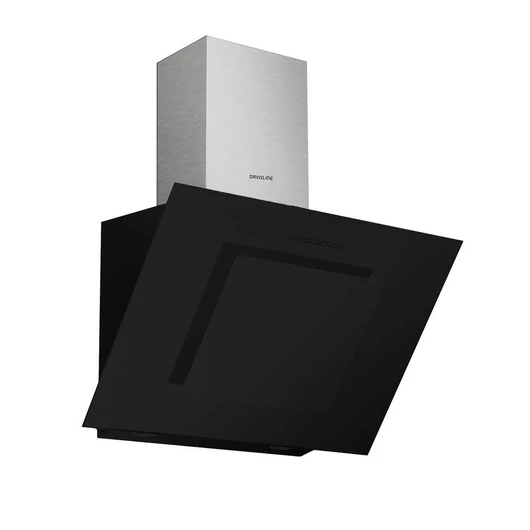 Davoline Feel 90 cm-es falra szerelhető döntött páraelszívó fekete színben