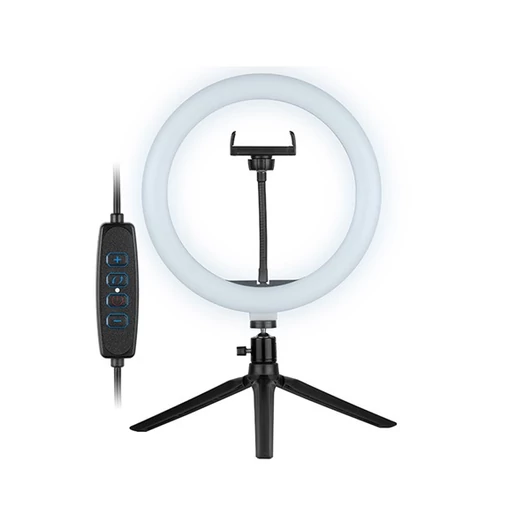 Tracer TRAOSW46747 Ring Light 10 W / 26 cm / 600-1300 lm / gyűrűs LED lámpa mini állvánnyal