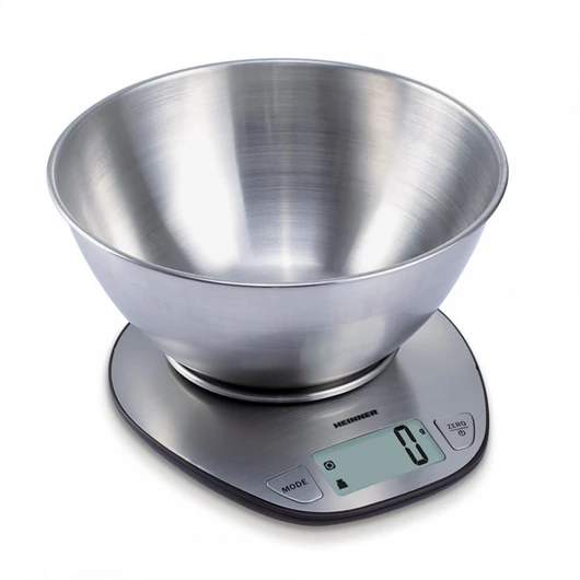 HEINNER HKS-5SS Konyhai tálas mérleg, LCD kijelző, tartomány: 1g-5kg