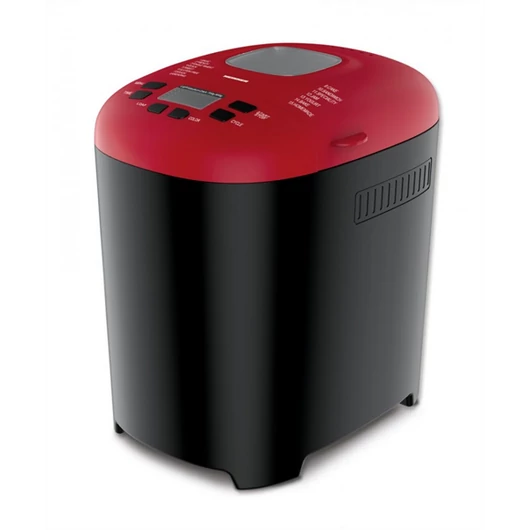 HEINNER HBM-915BKR PastryChef Kenyérsütő, 15 program, kapacitás: 700-900g, LCD kijelző, 550W, Fekete / Piros