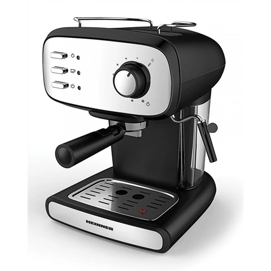 HEINNER HEM-1100BKX 2 személyes Karos eszpresszó kávéfőző, 15 bar, víztartály:1.2L, 850W, Fekete
