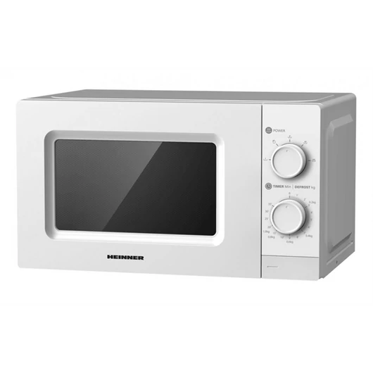 HEINNER HMW-MD20MWH Mikrohullámú sütő, 20L, olvasztás funkció, 700W, Fehér